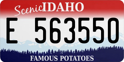 ID license plate E563550