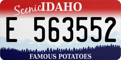 ID license plate E563552
