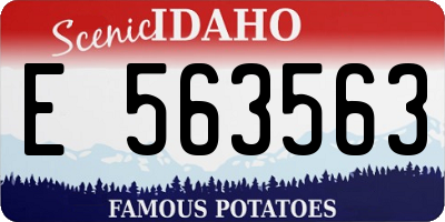 ID license plate E563563