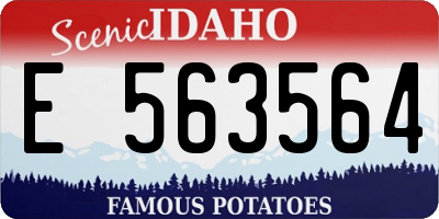 ID license plate E563564