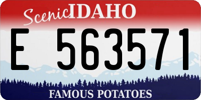 ID license plate E563571