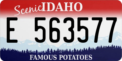 ID license plate E563577