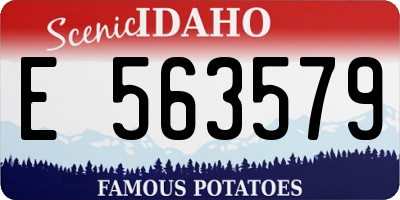 ID license plate E563579