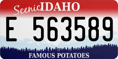 ID license plate E563589