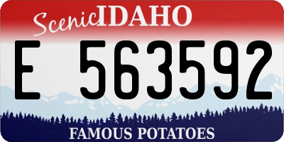 ID license plate E563592