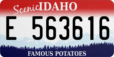 ID license plate E563616