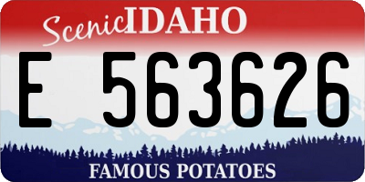 ID license plate E563626