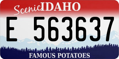 ID license plate E563637