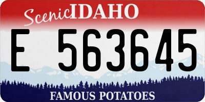ID license plate E563645