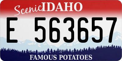 ID license plate E563657