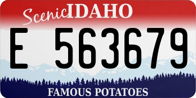ID license plate E563679