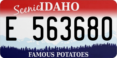 ID license plate E563680