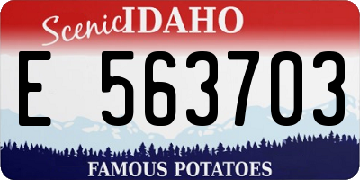 ID license plate E563703