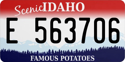 ID license plate E563706