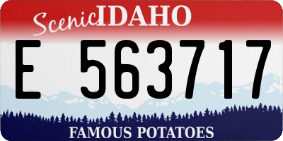 ID license plate E563717