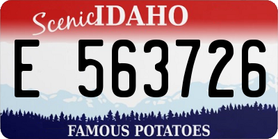 ID license plate E563726