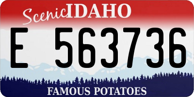 ID license plate E563736