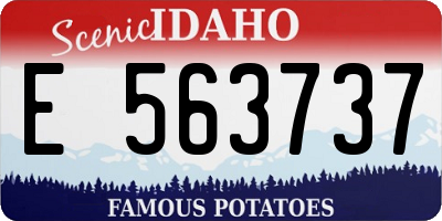 ID license plate E563737
