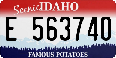 ID license plate E563740