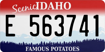 ID license plate E563741