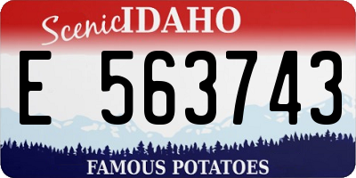 ID license plate E563743