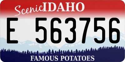 ID license plate E563756