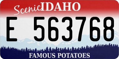 ID license plate E563768