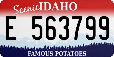 ID license plate E563799