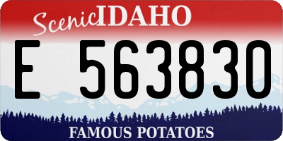 ID license plate E563830