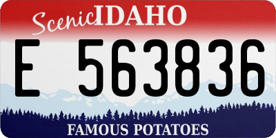 ID license plate E563836