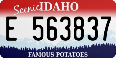 ID license plate E563837