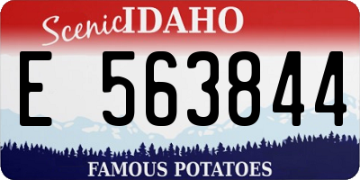 ID license plate E563844