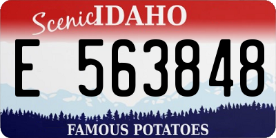 ID license plate E563848