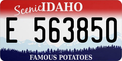 ID license plate E563850