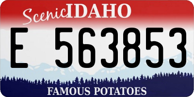 ID license plate E563853