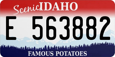 ID license plate E563882