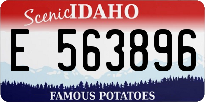 ID license plate E563896