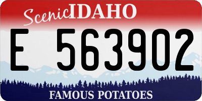ID license plate E563902