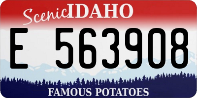 ID license plate E563908