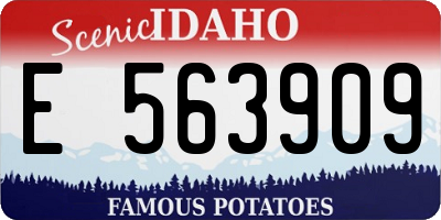 ID license plate E563909