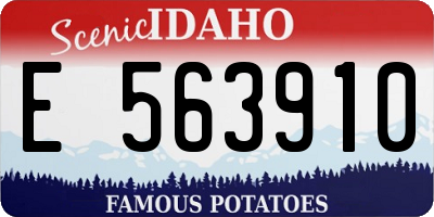 ID license plate E563910