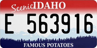 ID license plate E563916