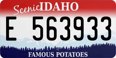 ID license plate E563933