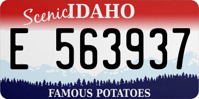 ID license plate E563937