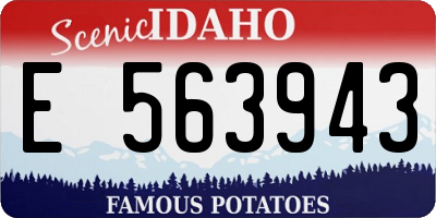 ID license plate E563943