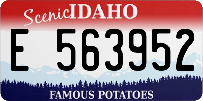 ID license plate E563952