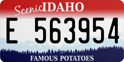 ID license plate E563954