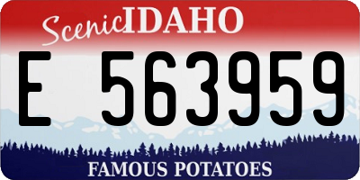 ID license plate E563959