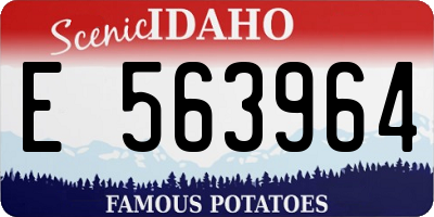 ID license plate E563964