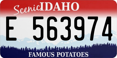 ID license plate E563974